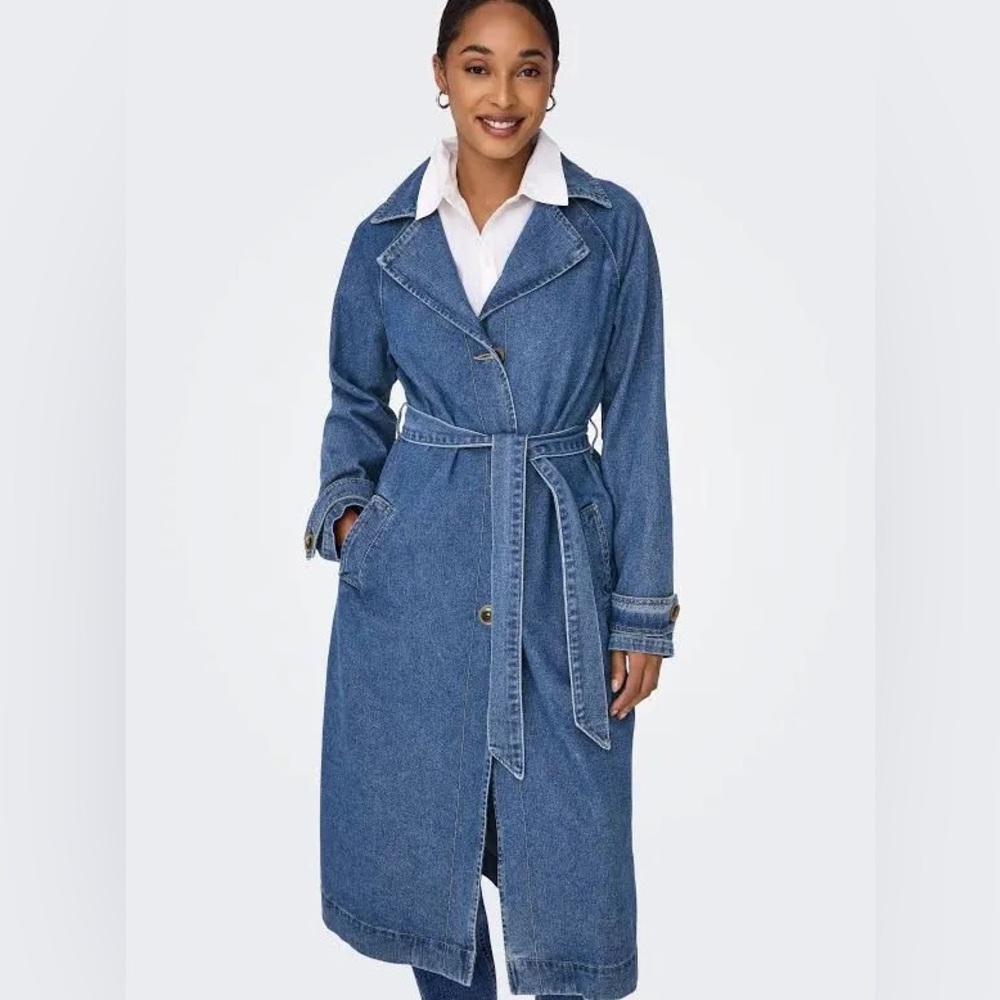 ONLY Women's Classic Blue Jean trench Jacket bought from Simon’s